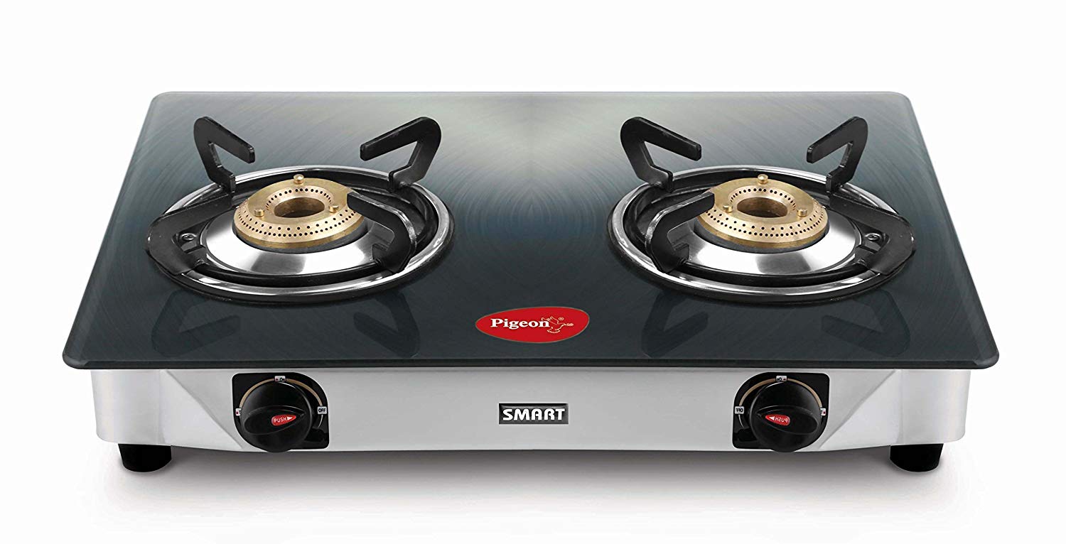 Pigeon by Stovekart Favourite 2-Burner Glass Top Gas Stove