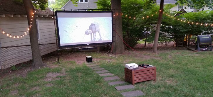 Set up an outdoor theatre