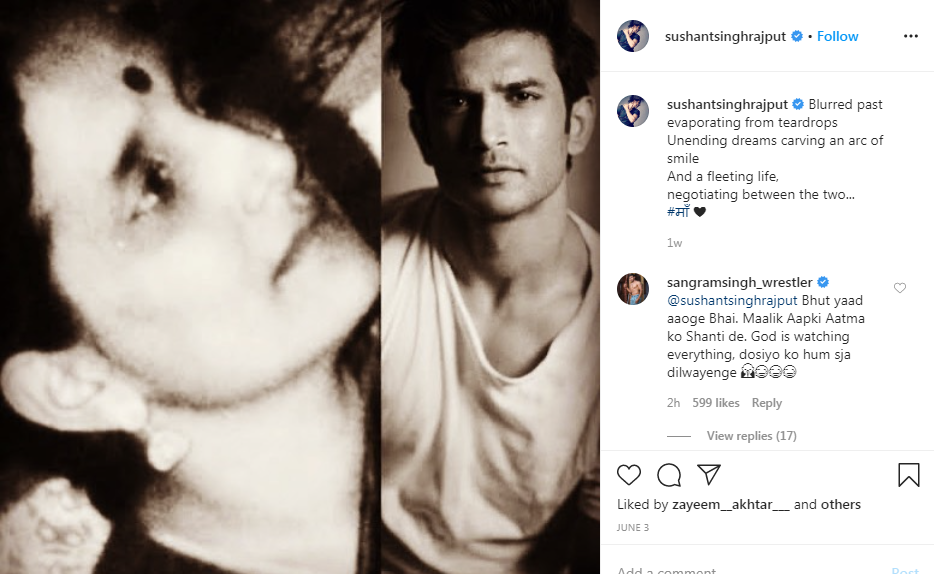 Sushant Singh Rajput’s last Instagram post