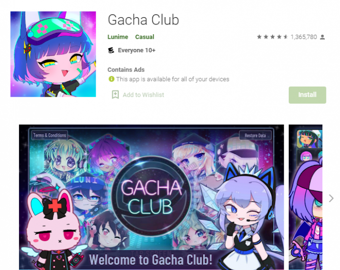 gacha club official download pc