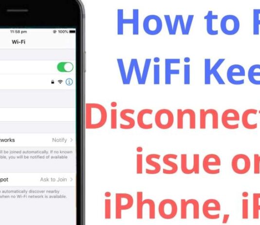 iPhone keeps disconnecting from WIFI