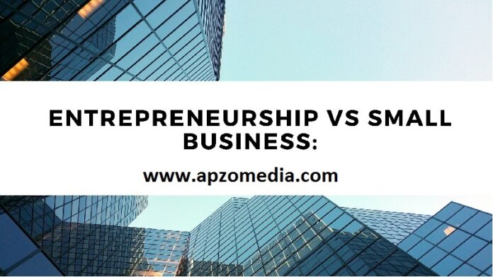 entrepreneurship vs small business