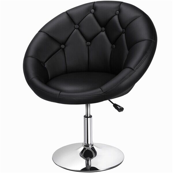 Tufted Modern Round Salon Chair