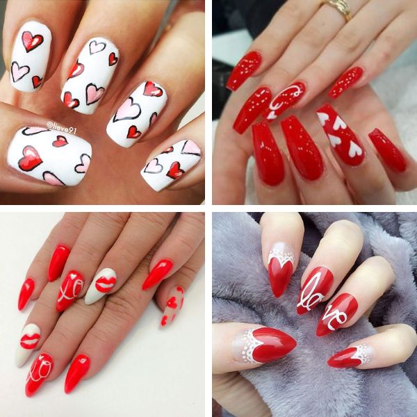 Valentine's nail art
