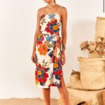 Farm Rio Linen-Blend Pineapple Floral Dress