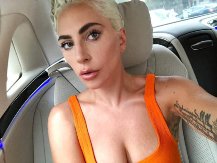 Lady Gaga Orange Bikini