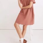 Madewell Lightspun Square-Neck Shift Dress