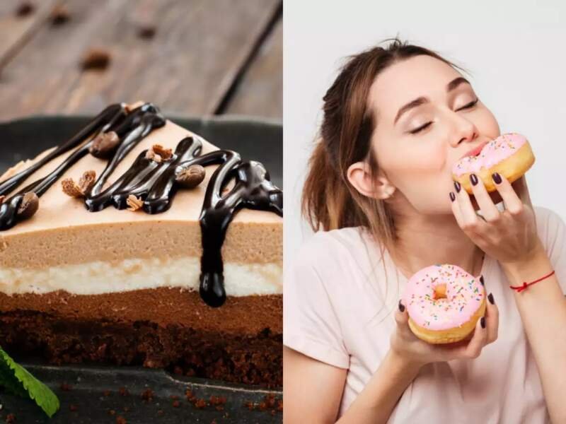 Secretly enjoying desserts while on a diet