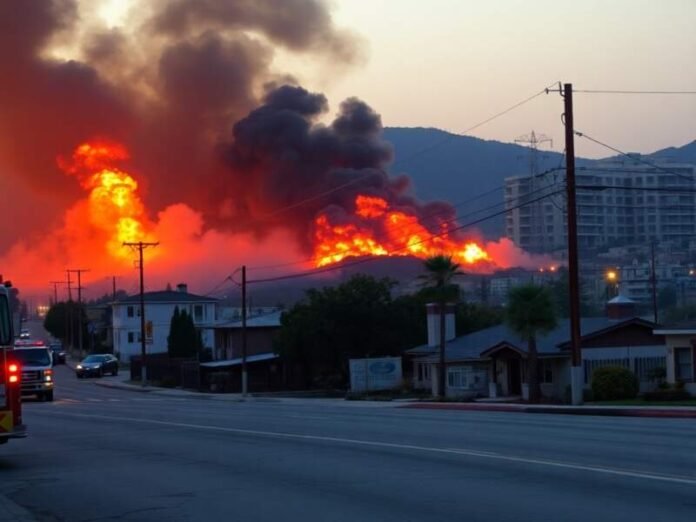 Kenneth Fire in Los Angeles, California